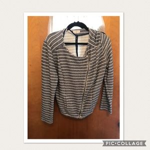 Blue and white blazer